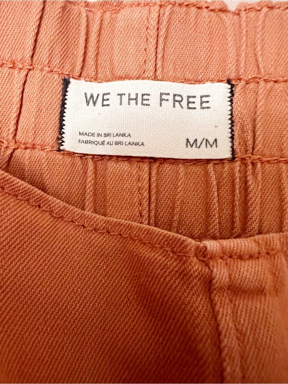 Free People We The Free Breezy Denim Pull-On Jeans Red Mango Size Medium - Picture 10 of 12